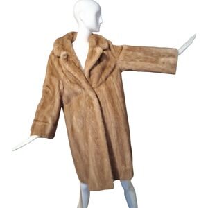 Elegant Glamorous Vintage Womens size Medium Old Money Classy Real Mink Fur Coat